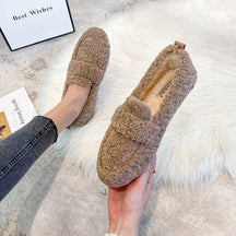 Arielle Plush Moccasins With Non-Slip Sole | Ponty