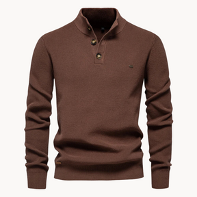 Ashton Button Mockneck Sweater | Ponty